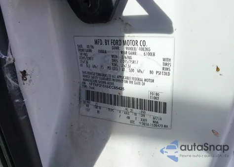 2006 Ford F-250 Xl/Xlt z USA, uszkodzony, nr VIN 1FTNF215X6EC85425